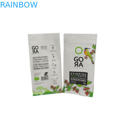 Emballage zip-lock en plastique biodégradable de café de fond plat de tirette du sac E d'emballage de nourriture
