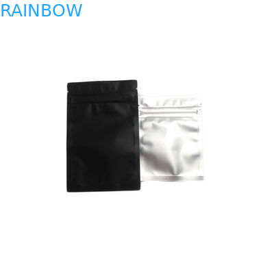 Zip-lock noir mat de sachet imprimé par coutume de papier d'aluminium de sachets en plastique de soudure à chaud