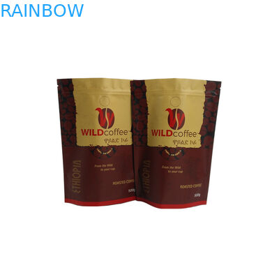 Les sacs à thé mats faits sur commande de café de finition, le papier d'aluminium tiennent la poche avec la tirette