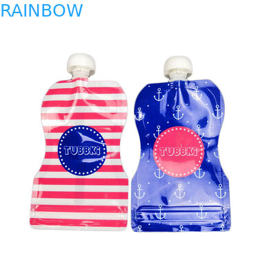 Le bec réutilisable met en sac la boisson d'emballage buvant la poche liquide en plastique adaptée aux besoins du client imprimée