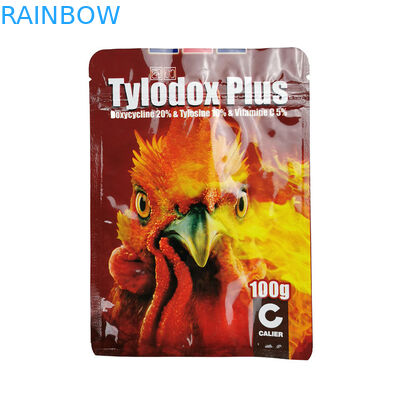 Trois côtés scellant le papier d'aluminium mettent en sac l'emballage mat d'animal familier du thé 100g/alimentation de poulet