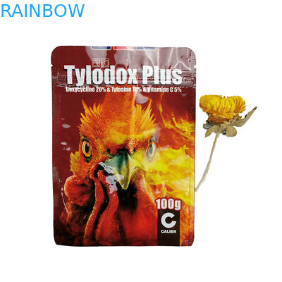 Trois côtés scellant le papier d'aluminium mettent en sac l'emballage mat d'animal familier du thé 100g/alimentation de poulet