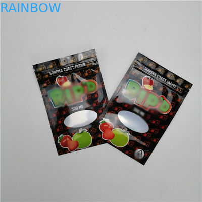 Sachets en matière plastique de petit sac empaquetant l'emballage gommeux industriel organique du chanvre CBD de 100%