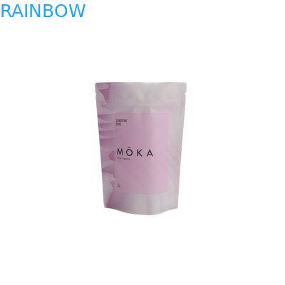 L'emballage biodégradable d'aluminium de thé de café met en sac le logo fait sur commande zip-lock de matière plastique