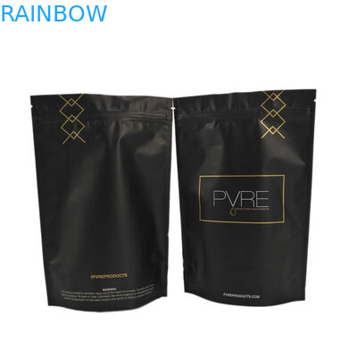 Emballage stratifié mat de poche d'aluminium de café noir