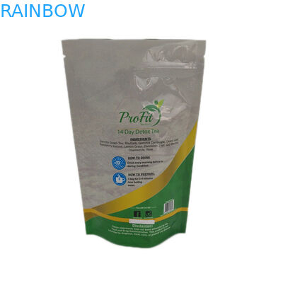 Empaquetage brillant rescellable de sacs à thé de finition d'impression fait sur commande