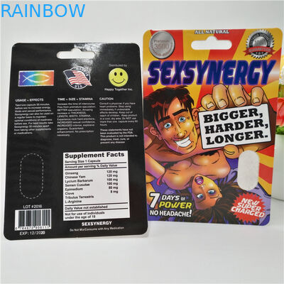 Carte en plastique d'emballage de papier de pilule adaptée aux besoins du client par couleur de CMYK