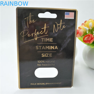 Carte en plastique d'emballage de papier de pilule adaptée aux besoins du client par couleur de CMYK