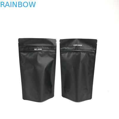 Double empaquetage mat noir de sachets en matière plastique de la tirette CMYK