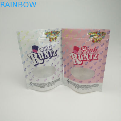 Sac de fines herbes d'emballage de preuve d'odeur le sac zip-lock avec la fenêtre pour l'emballage gommeux froid du chanvre CBD