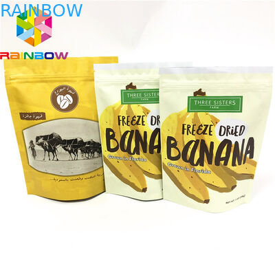 Les sacs zip-lock pour la nourriture le papier d'aluminium que se tiennent met en sac le sac fait sur commande d'emballage de logo