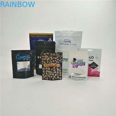 Prélevez la poche librement adaptée aux besoins du client de médecine de biscuits de jungle de runtz de sacs de la preuve CBD d'enfant avec la fenêtre