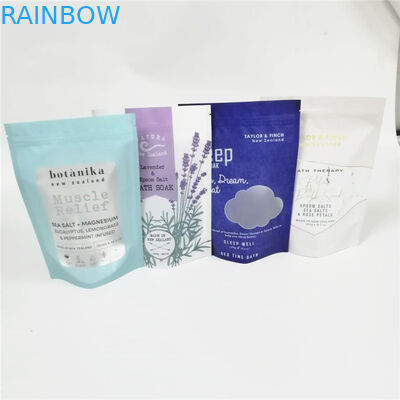 Le sel de bain du papier d'aluminium 12oz/corps faits sur commande frottent la crème empaquetant les sacs de café zip-lock de doypack