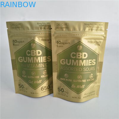 la poche VMPET de 5oz 50mg Cbd Gummies tiennent la poche zip-lock