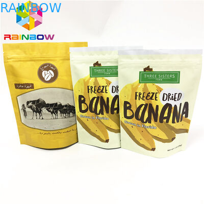 Le support stratifié d'aluminium vers le haut des sacs avec la poche zip-lock de impression faite sur commande pour le casse-croûte/corps frottent les sacs de empaquetage adaptés aux besoins du client