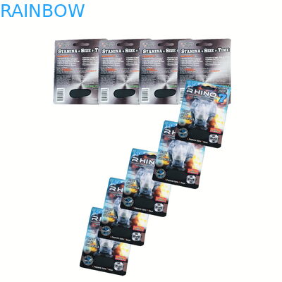 Boîte de empaquetage pour le RHINOCÉROS masculin de fines herbes 7 de capsule d'élargissement de grandes pilules naturelles de taille