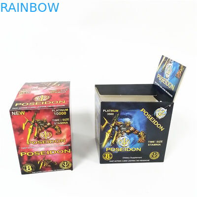 Carte rose de boîte de papier de minou gravant les cartes en refief sensuelles de estampillage chaudes de boîtes de présentation d'emballage de boursouflure d'amélioration