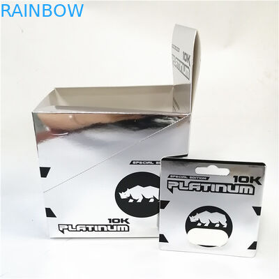 Pilules masculines d'amélioration de capsule de vente chaude empaquetant la boîte à cartes imprimant la promotion rose de carte de papier de minou