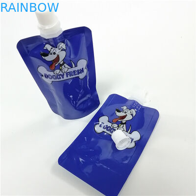 Le festin liquide de impression fait sur commande de chien d'aliment pour animaux familiers de l'emballage 100ml de poche de bec se tiennent vers le haut des sacs