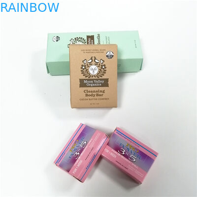 Boîtes enduites UV de estampillage chaudes de savon de boîte-cadeau d'emballage imprimées par coutume de boîte de papier