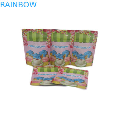 Sac zip-lock en plastique fait sur commande d'emballage de Sugar Leaf Cookies Candy Gummies de poche de Mini Glossy Foil 1G 1/8oz 1/4oz 1/2oz 1oz