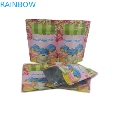 Sac zip-lock en plastique fait sur commande d'emballage de Sugar Leaf Cookies Candy Gummies de poche de Mini Glossy Foil 1G 1/8oz 1/4oz 1/2oz 1oz