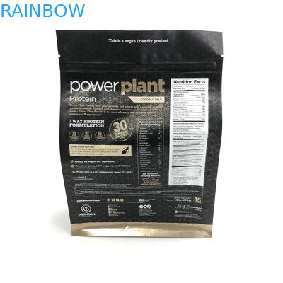Sacs de empaquetage de poudre de protéine du fond plat 500g 1kg VMPET CMYK