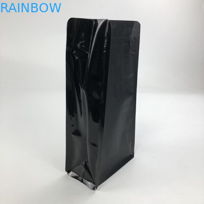 Matt Black Aluminum Foil imprimé fait sur commande 250g 1kg 12oz avec le sac de café zip-lock de fond plat
