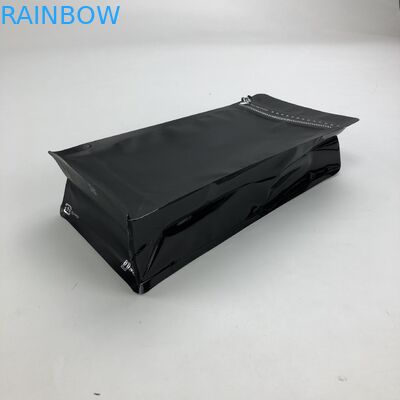 Matt Black Aluminum Foil imprimé fait sur commande 250g 1kg 12oz avec le sac de café zip-lock de fond plat