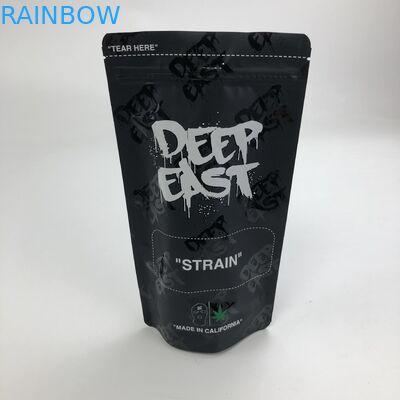 Matt Black Aluminum Foil imprimé fait sur commande 250g 1kg 12oz avec le zip-lock se tiennent vers le haut de la poche avec le sac clair de fenêtre