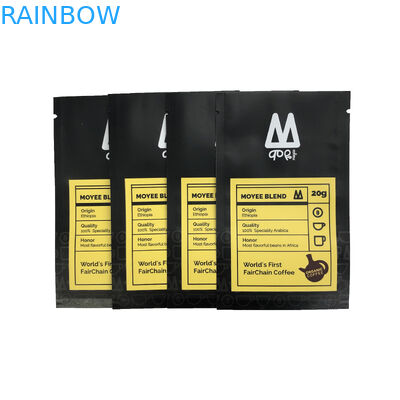 Sac plat d'emballage alimentaire de poche de sac de cachetage de trois côtés pour le café Bean Plastic Bag Printing de sucrerie