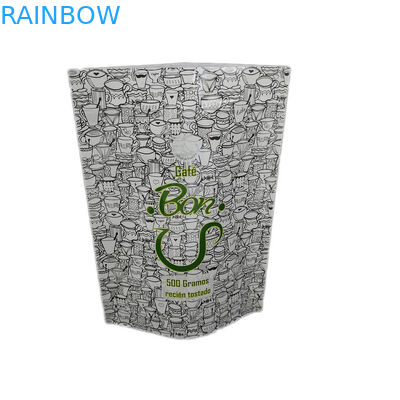 La finition brillante 500g fait sur commande se tiennent vers le haut du sac de tirette de poche pour l'emballage de café/biscuit