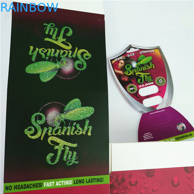 Pilules femelles de renforceur empaquetant la carte rose de boursouflure de Cat Black Mamba Burro Paper de chat pour la bouteille de capsule d'or