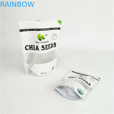 Digital imprimant la poche zip-lock de thé rescellable de catégorie comestible de Chia Seeds Tea Packaging Bag avec la fenêtre claire