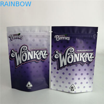 L'mauvaise herbe adaptée aux besoins du client d'écrou du biscuit 3.5g se tiennent vers le haut du sac en plastique 7g 18g 24g de sucrerie de poche de tirette