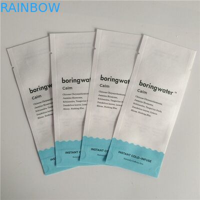 Sac latéral inférieur de Mylar de poche de papier d'emballage de thé de café de gousset de place biodégradable de catégorie comestible avec Tin Tie For Popcorn Packa