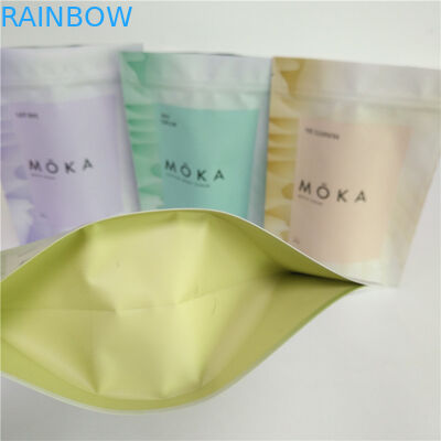 Le corps 200g de impression polychrome frottent le support vers le haut du sac de café vide de papier d'aluminium de poche avec la tirette