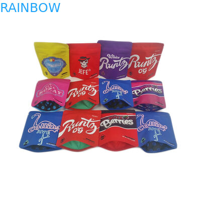 Préparez pour embarquer le sac rescellable comestible de Mylar d'emballage de fleur de cannabis de toucher doux de tirette d'aluminium de poche de la preuve 3.5g d'odeur