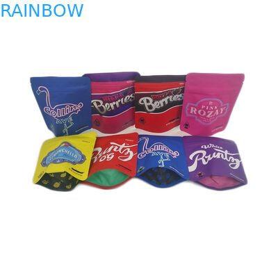 Préparez pour embarquer le sac rescellable comestible de Mylar d'emballage de fleur de cannabis de toucher doux de tirette d'aluminium de poche de la preuve 3.5g d'odeur