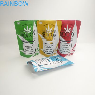 Les sacs faits sur commande de Cannabies de mauvaise herbe de la preuve CBD d'odeur d'emballage alimentaire de sachets en plastique ferment la fermeture éclair l'emballage de serrure