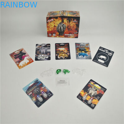 Carte de finition brillante de l'emballage 3D du rhinocéros 7 9x12cm d'amélioration