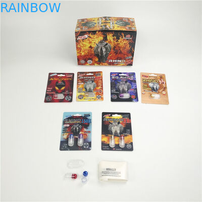 Carte de finition brillante de l'emballage 3D du rhinocéros 7 9x12cm d'amélioration