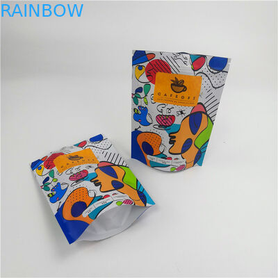 Sac d'emballage alimentaire de casse-croûte/sac emballage d'écrous/support en plastique de tirette de poudre de lait chocolaté de café vers le haut de poche