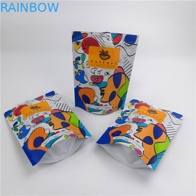 Sac d'emballage alimentaire de casse-croûte/sac emballage d'écrous/support en plastique de tirette de poudre de lait chocolaté de café vers le haut de poche