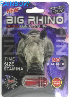 Carte recyclable d'emballage de la pilule 3D du rhinocéros 69 de CMYK