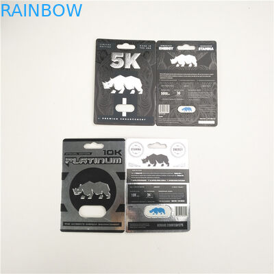 Cartes de papier extérieures brillantes de boursouflure de capsule de rhinocéros de 9x12cm