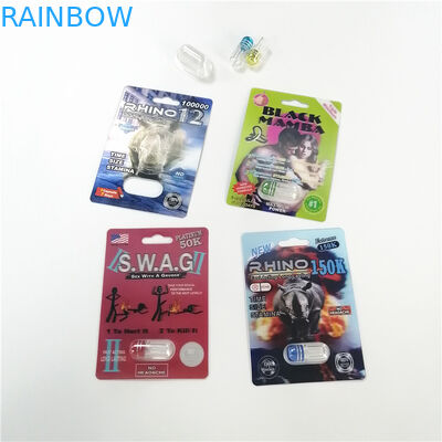 Plastique de carte de la boursouflure 3D du rhinocéros 69 des pilules 350g d'amélioration