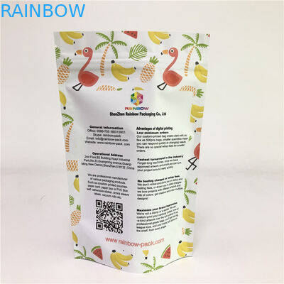 support zip-lock en plastique de GV Mylar de Runtz de l'mauvaise herbe 3.5g vers le haut de sac