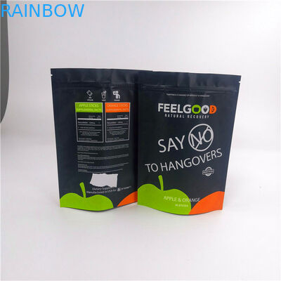 de prix usine de support poches de barrière avec des puces d'entaille de larme empaquetant des sacs de tirette