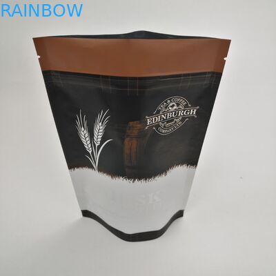 Le support stratifié fait sur commande de papier aluminium vers le haut de l'emballage de thé de papier d'aluminium de prix usine met en sac des sacs d'emballage de café avec la coutume